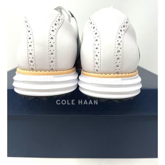 Cole Haan OG Original Grand Saddle Golf Shoe Size 11.5 WHITE BLACK CROC C37176